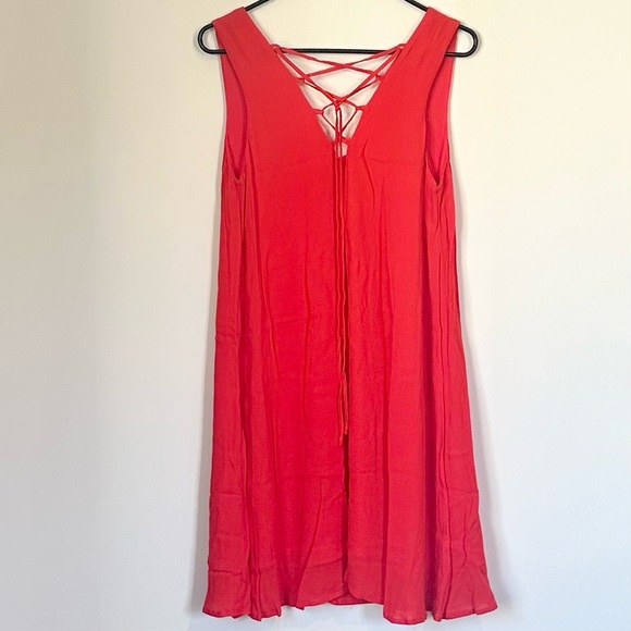 Chelsea28 Red Sleeveless Dress with Crisscross Strappy Back - Size: Medium - Picture 7 of 7